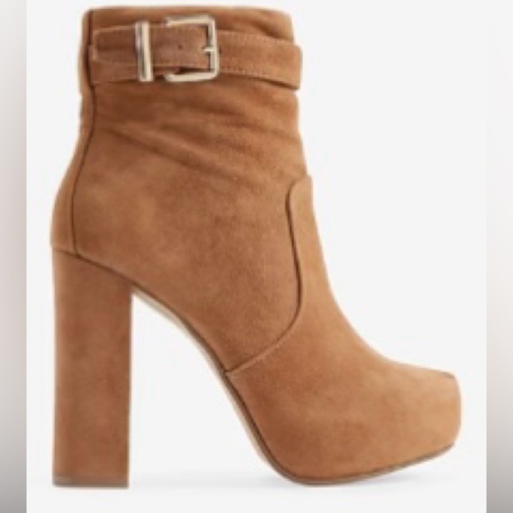 Suede Heel Boots
